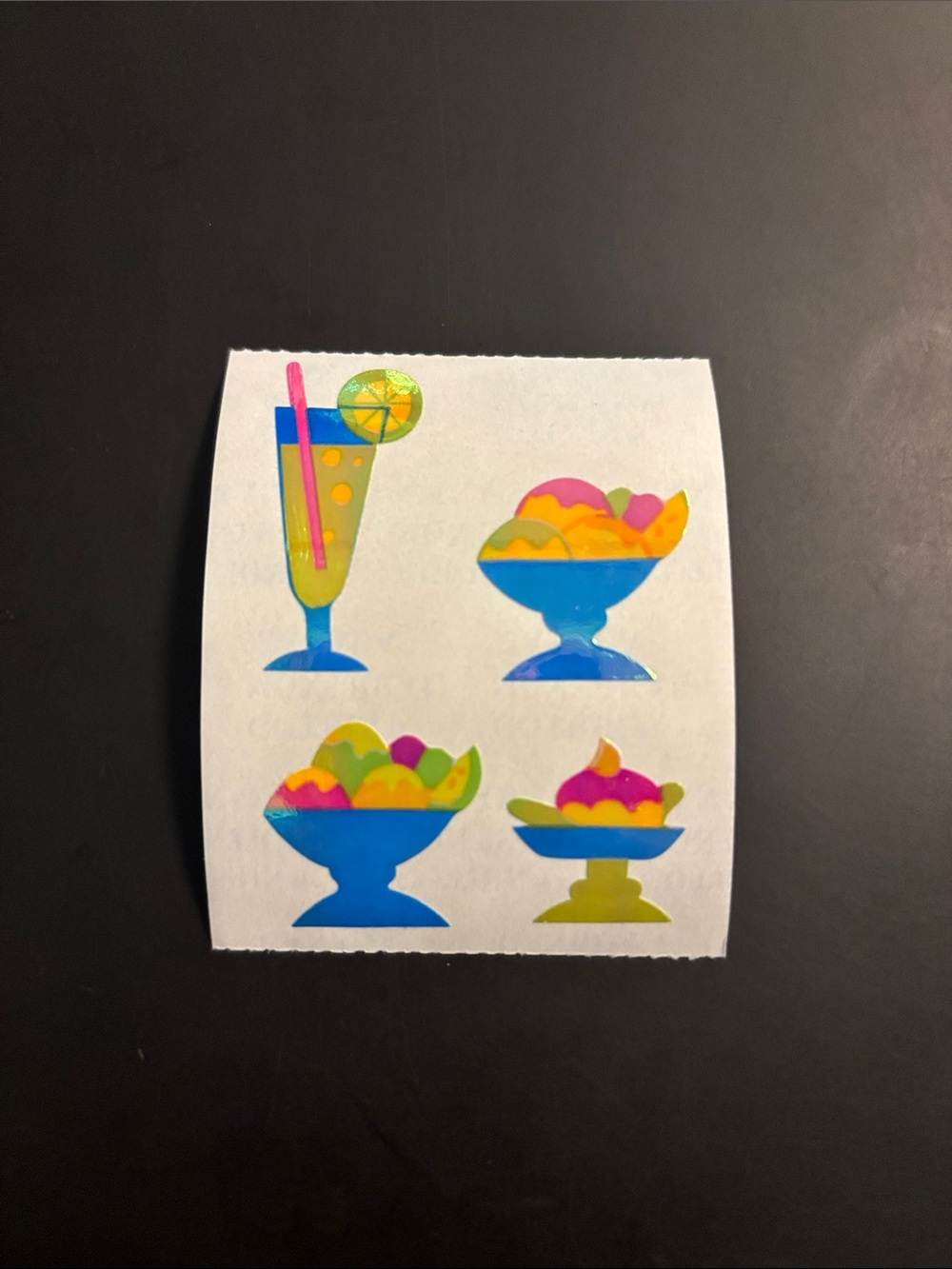 Cotrin Lime Sorbet Pearly Sticker Mod Vintage 80's